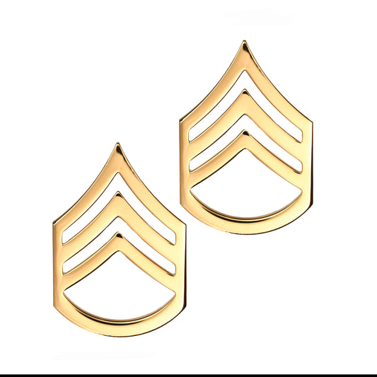 US Army E6 Staff Sergeant STA-BRITE® Pin-on Rank
