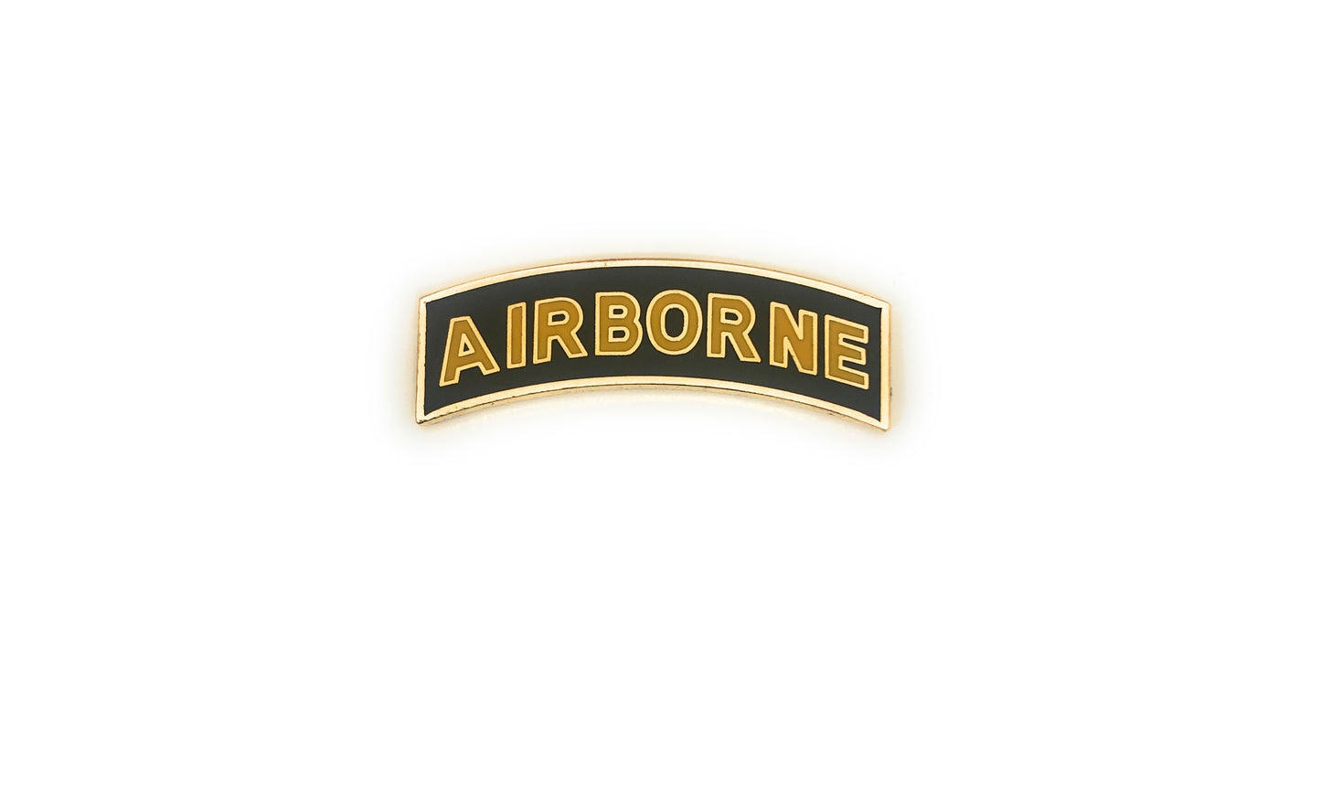 US Army Airborne Black And Gold Tab Pin