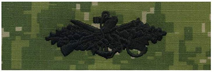 US Navy NWU Type III Seabee Combat Warfare Badge