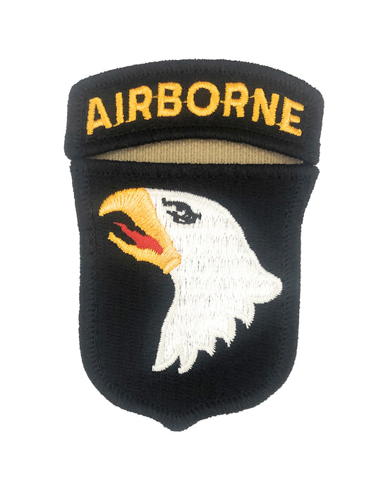 U.S. Army 101st Airborne Division and Airborne Tab Color Patch with Hook Fastener (each)