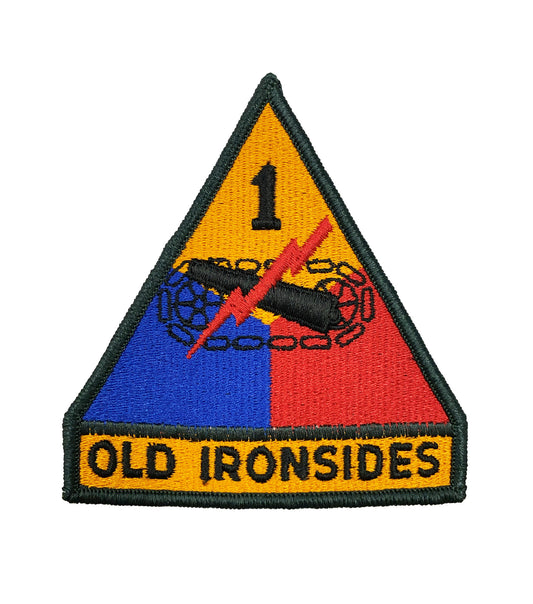 U.S. Army 1st Armored Division (Old Ironsides) SEW ON AGSU Color Patch (each)