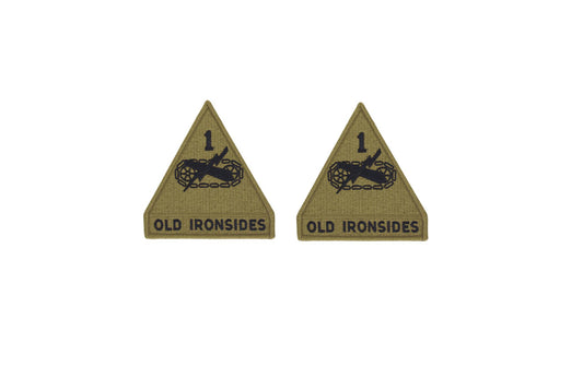 U.S. Army 1st Armored Division (Old Ironsides) OCP Patch with Hook Fastener (pair)
