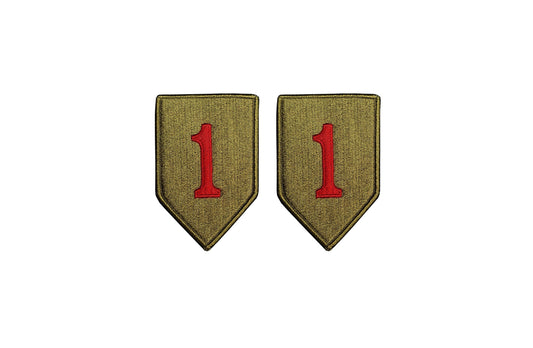 U.S. Army 1st Infantry Division with Red 1 OCP Patch with Hook Fastener (pair)