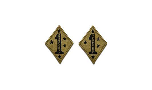 U.S. Army 1st Marine Division OCP Patch with Hook Fastener (pair)