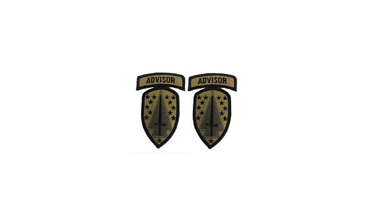 US Army Security Force Assistance Brigade OCP Patch with Advisor Tab with Hook Fastener (pair)