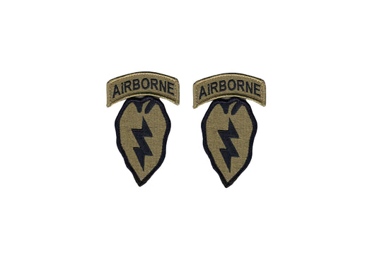 U.S. Army 25th Infantry with Airborne Tab OCP Patch with Hook Fastener (pair)