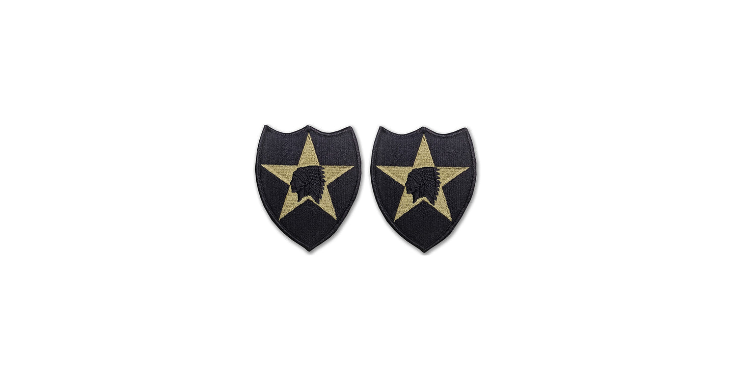 US Army 2nd Infantry Division OCP Patch with Hook Fastener (pair)