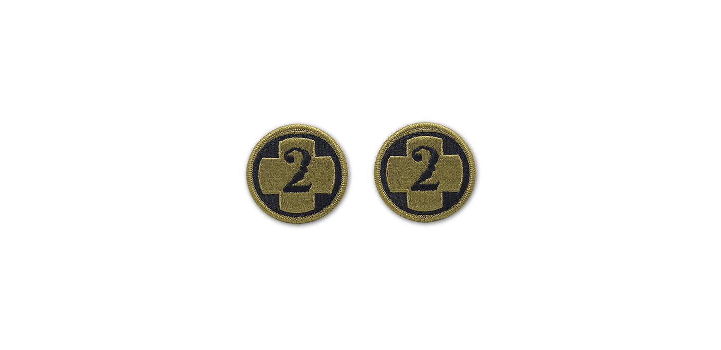 U.S. Army 2nd Medical Brigade OCP Patch with Hook Fastener (pair)