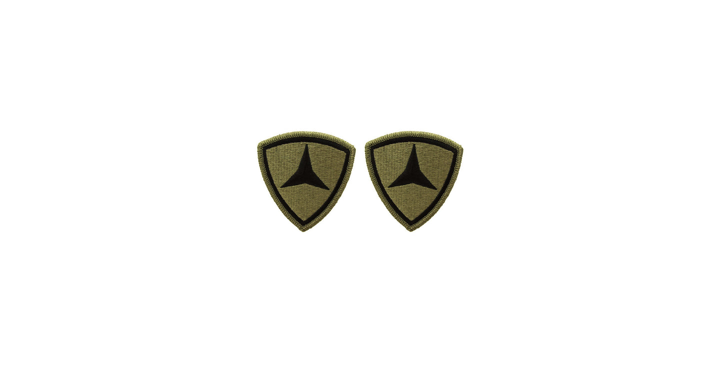 US Army 3rd Marine Division OCP Patch with Hook Fastener (pair)
