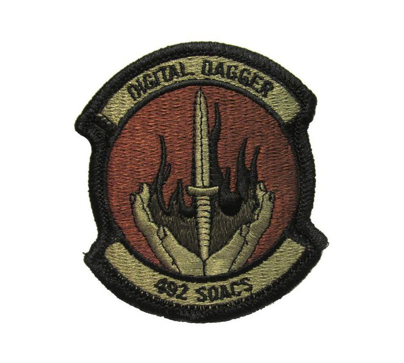492nd Special Operations Support Squadron Spice Brown OCP Patch W/ Hook Fastener