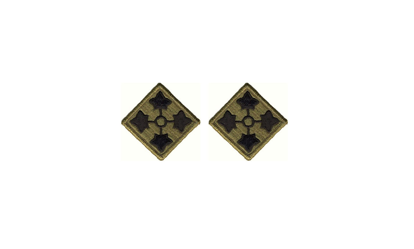 U.S. Army 4th Infantry Division OCP Patch with Hook Fastener (pair)