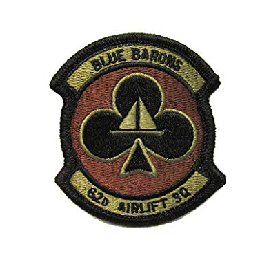 U.S. Air Force 62nd Airlift Squadron Spice Brown OCP Patch W/ Hook Fastener (each)