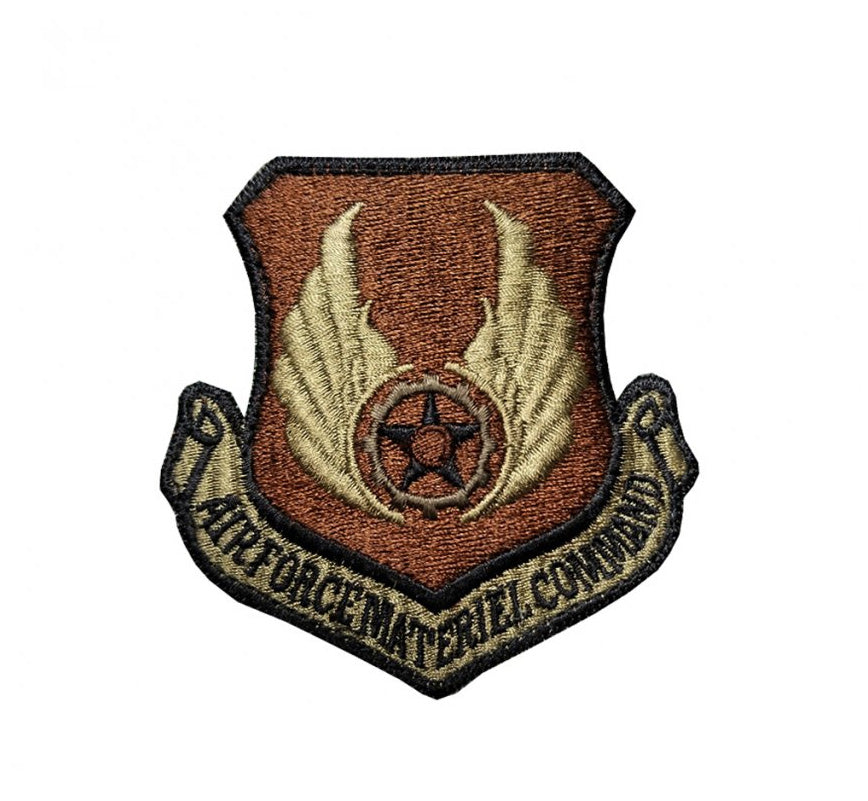 U.S. Air Force Materiel Command OCP Scorpion Spice Brown Patch with Hook Fastener