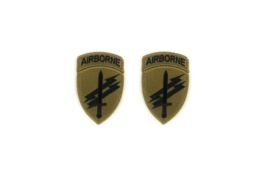 U.S. Army Civil Affairs and Psych Ops OCP Patch with Airborne Tab with Hook Fastener (pair)