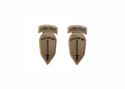 U.S. Army Infantry School "Follow Me" With Airborne Tab OCP Patch with Hook Fastener (PAIR)