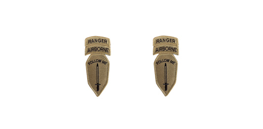 U.S. Army Infantry School "Follow Me" With Airborne and Ranger Tabs OCP Patch with Hook Fastener (pair)