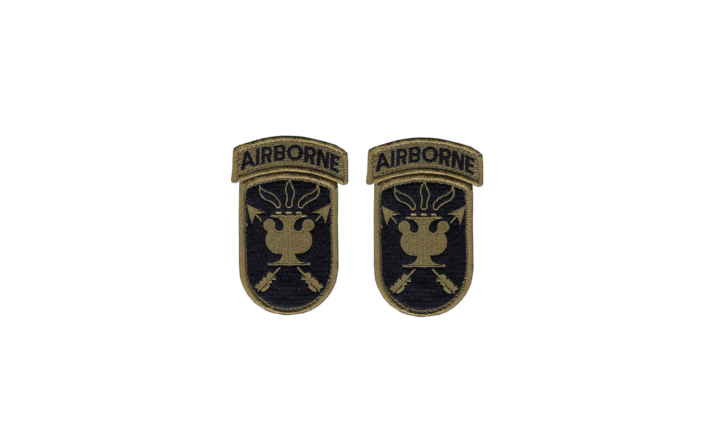 US Army JFK Special Warfare OCP Patch with Hook Fastener and Airborne Tab (pair)