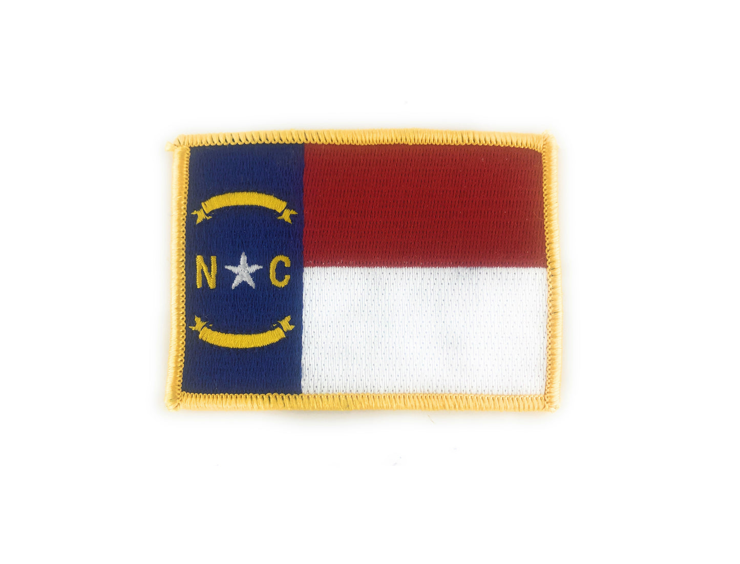 North Carolina USA State Flag Patch Color w/Hook Fastener