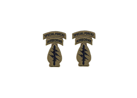 Special Forces OCP Patch w/Airborne & Special forces Tab (with space) sewn together (pair)