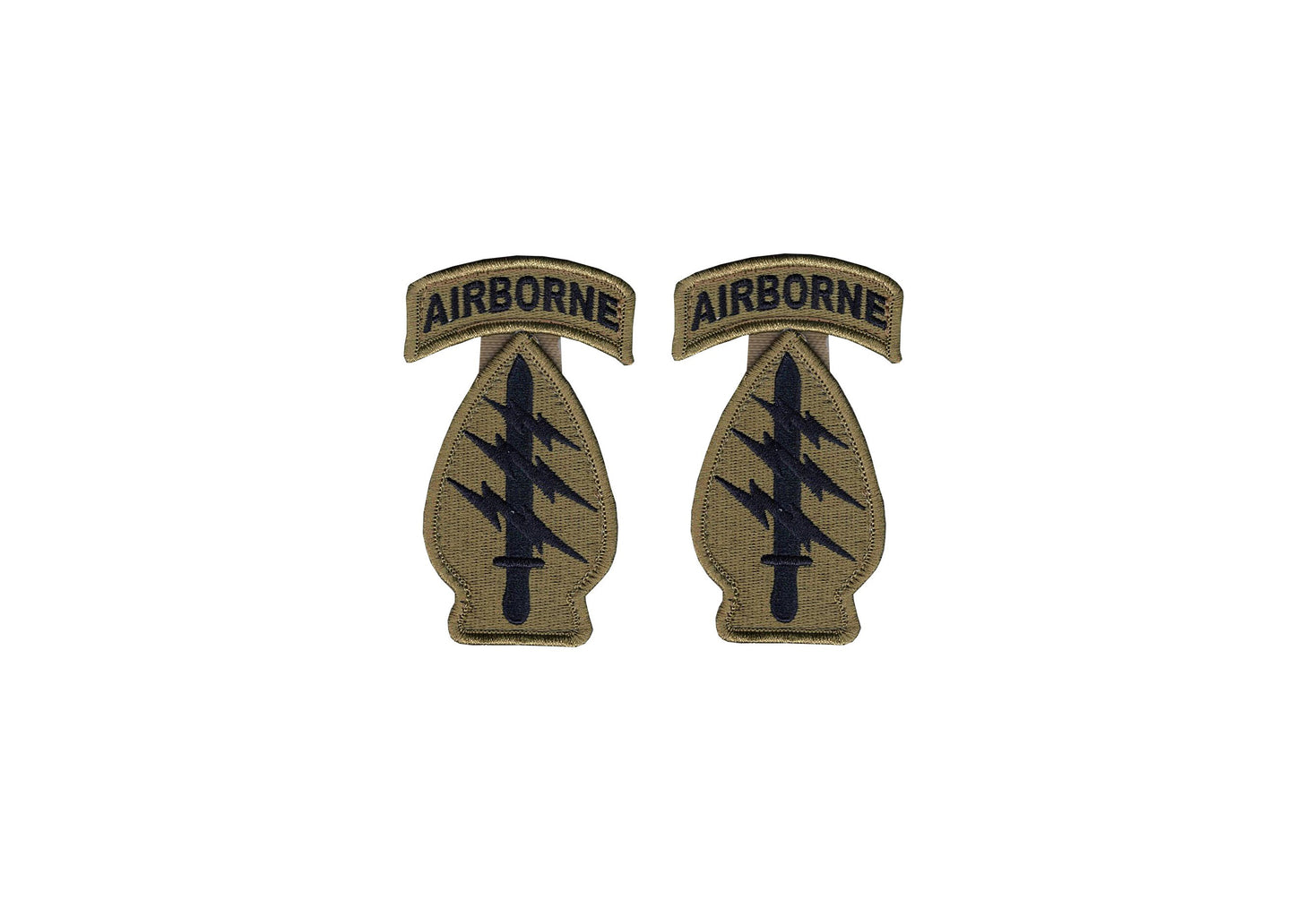 U.S. Army Special Forces OCP Patch with Hook Fastener and Airborne Tab (pair)