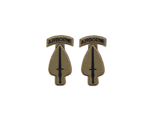 U.S. Army Special Operations Command OCP Patch With Airborne Tab with Hook Fastener (pair)