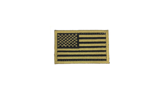 Tan and Black U.S. Flag With Hook Fastener
