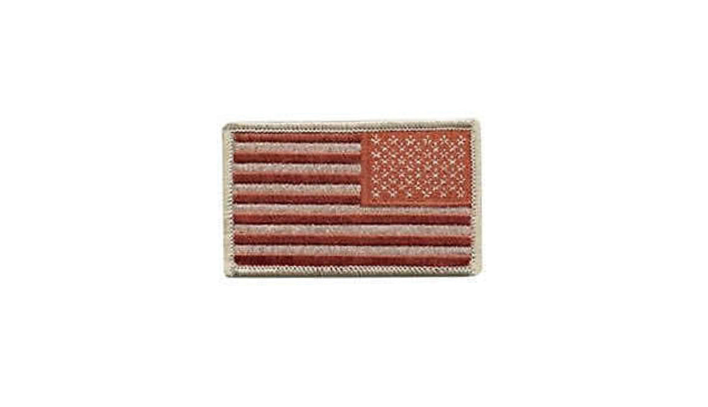 Reverse Desert U.S. Flag With Hook Fastener