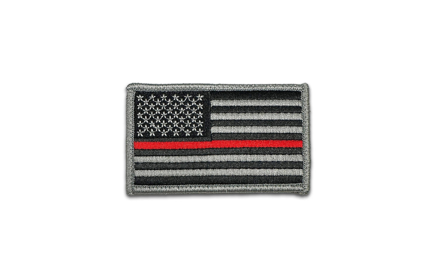 U.S. Flag with Red Line and Hook Fastener