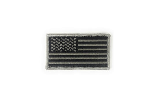 U.S. Army Flag Regular Black/Silver with Hook Fastener patch
