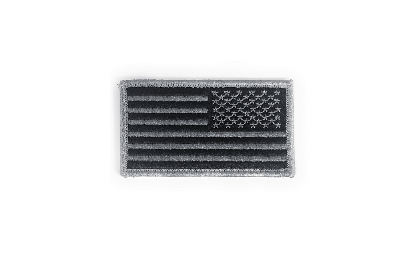 U.S. Flag Reverse Black/Silver AGSU Sew-On Color Patch.