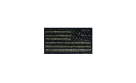 U.S. Flag Reverse Olive Drab OD Subdued with Black Border Sew-on Patch