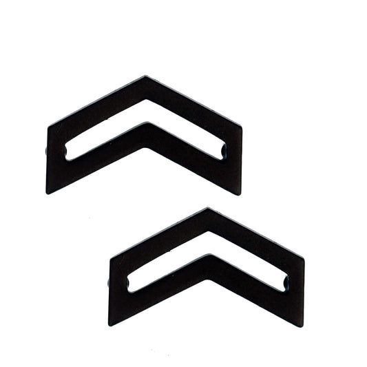 ROTC Corporal STA-BRITE® (Black) Rank Pin-on (pair)