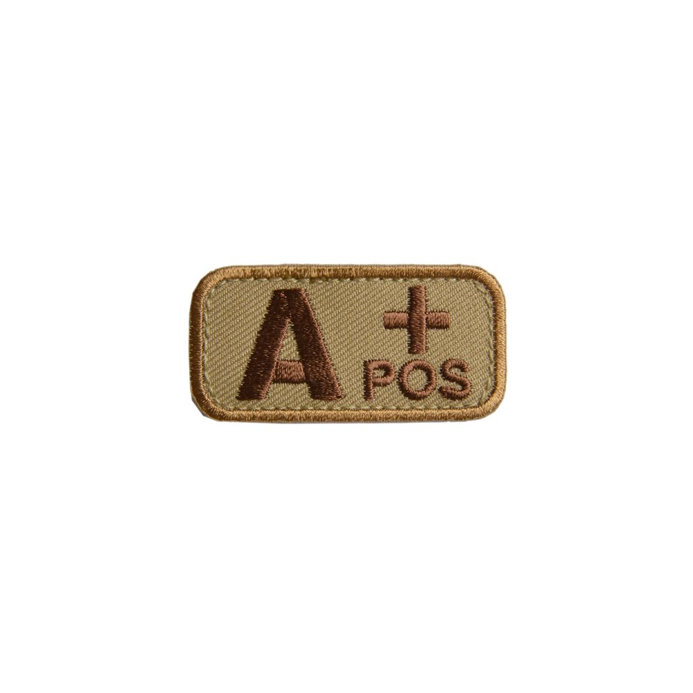 US Army A+ Blood Type Desert Patch with Hook Fastener - Sta-Brite Insignia INC.