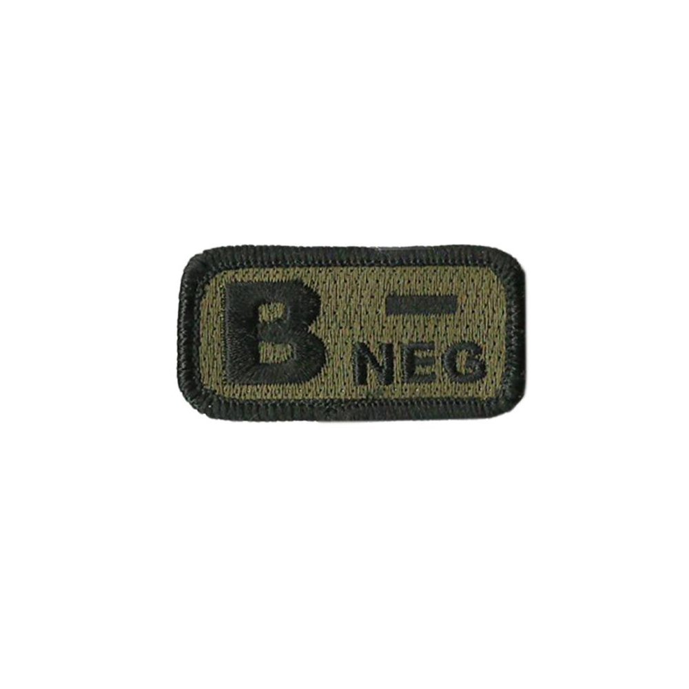 US Army B- Blood Type Forest Patch with Hook Fastener - Sta-Brite Insignia INC.