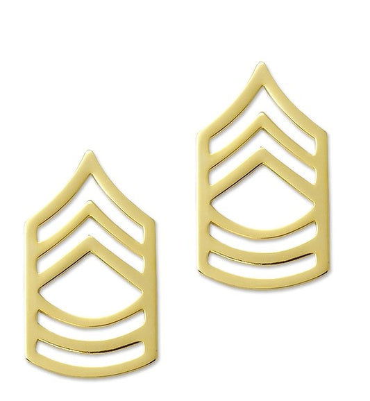 US Army E8 Master Sergeant STA-BRITE® Pin-on Rank - Sta-Brite Insignia INC.