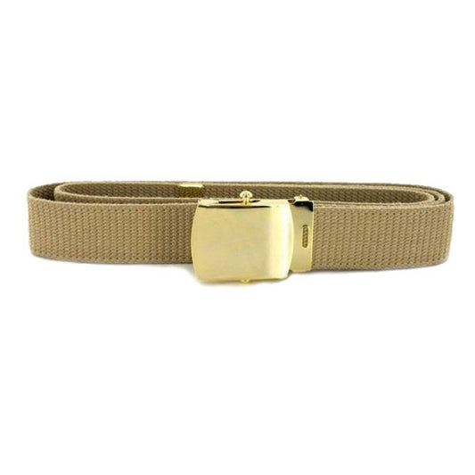 U.S. Military Khaki  52" INCH Belt with STA-BRITE® Buckle and Tip - Sta-Brite Insignia Inc.