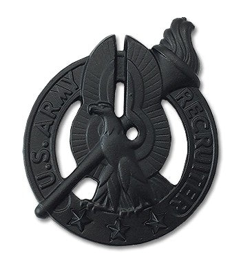 US Army Recruiter Basic STA-BRITE® BLACK Metal Pin-on Badge - Sta-Brite Insignia INC.