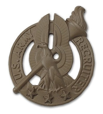 US Army Recruiter Senior STA-BRITE® BLACK Metal Pin-on Badge - Sta-Brite Insignia INC.
